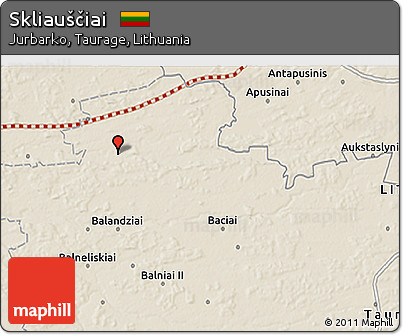 Shaded Relief 3D Map of Skliauščiai