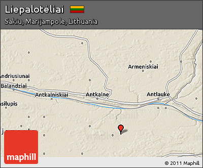 Shaded Relief 3D Map of Liepalotėliai