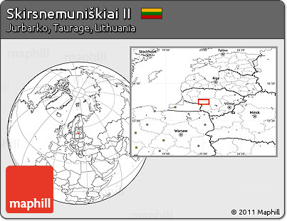 Blank Location Map of Skirsnemuniškiai II