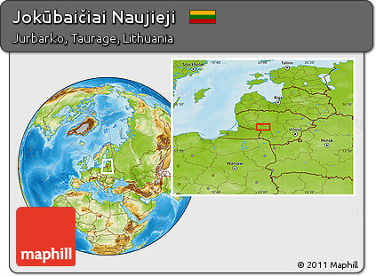 Physical Location Map of Jokūbaičiai Naujieji