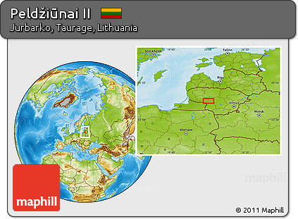 Physical Location Map of Peldžiūnai II