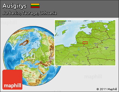 Physical Location Map of Aušgirys