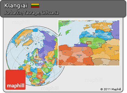 Political Location Map of Klangiai