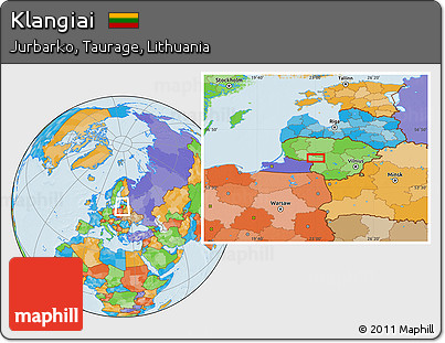 Political Location Map of Klangiai