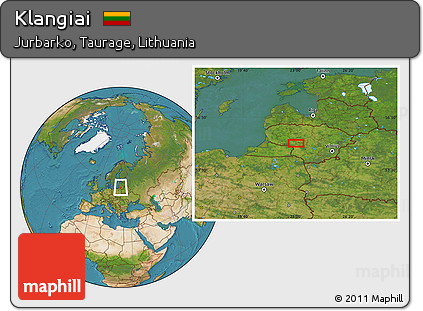 Satellite Location Map of Klangiai