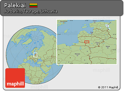 Savanna Style Location Map of Palėkiai