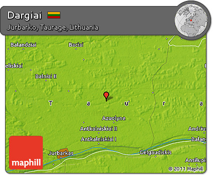 Physical Map of Dargiai