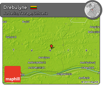 Physical Map of Drebulynė