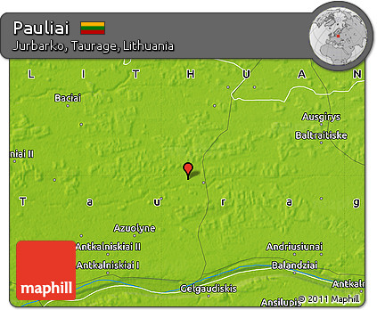Physical Map of Pauliai