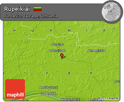 Physical Map of Rupeikiai