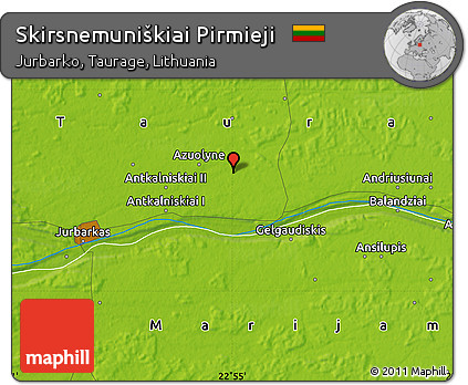 Physical Map of Skirsnemuniškiai Pirmieji