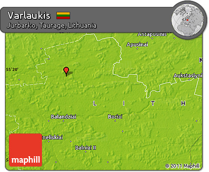 Physical Map of Varlaukis