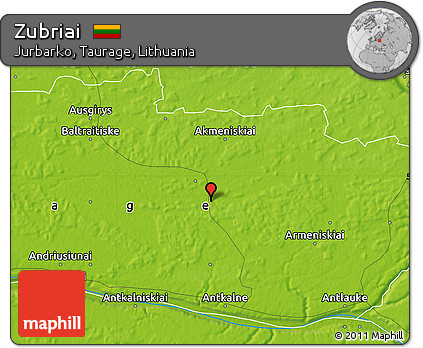 Physical Map of Zubriai