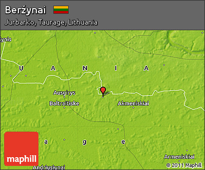 Physical Map of Beržynai