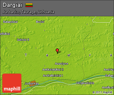 Physical Map of Dargiai