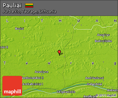 Physical Map of Pauliai