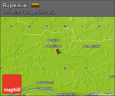 Physical Map of Rupeikiai