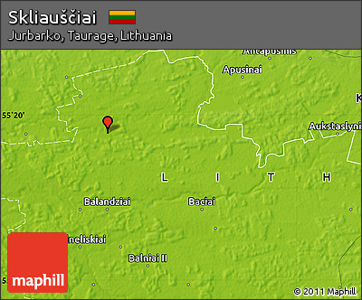 Physical Map of Skliauščiai