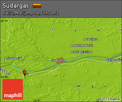 Physical Map of Sudargas