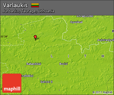 Physical Map of Varlaukis