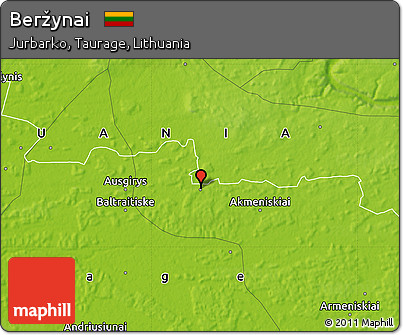 Physical Map of Beržynai
