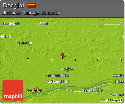 Physical Map of Dargiai