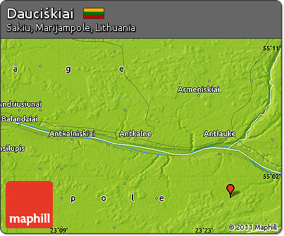 Physical Map of Dauciškiai