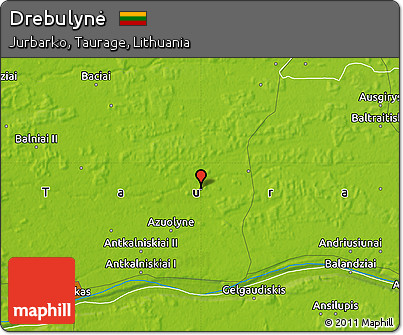 Physical Map of Drebulynė