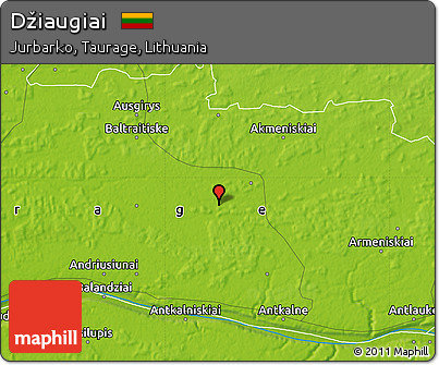 Physical Map of Džiaugiai