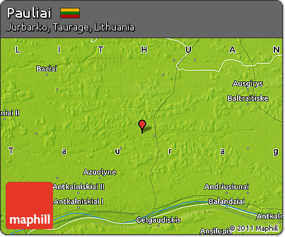 Physical Map of Pauliai