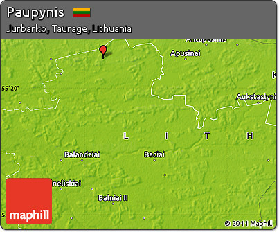 Physical Map of Paupynis