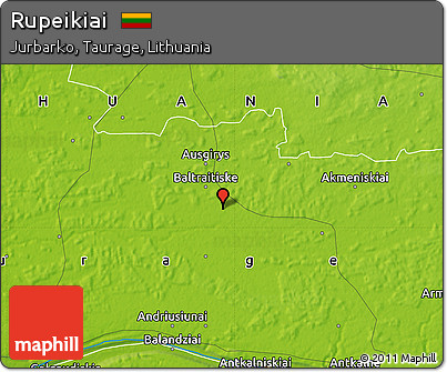 Physical Map of Rupeikiai