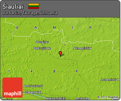 Physical Map of Šiauliai