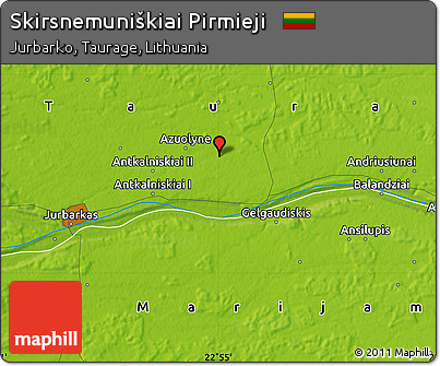 Physical Map of Skirsnemuniškiai Pirmieji