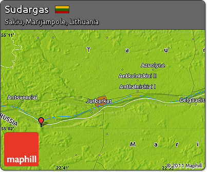 Physical Map of Sudargas