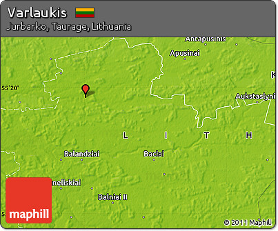Physical Map of Varlaukis