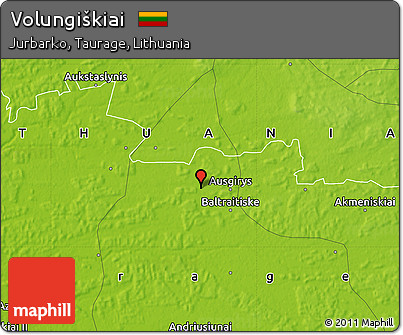 Physical Map of Volungiškiai