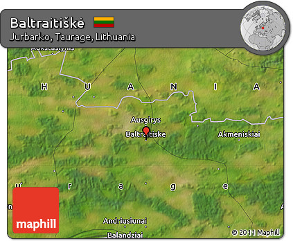 Satellite Map of Baltraitiškė