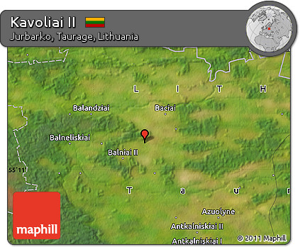 Satellite Map of Kavoliai II