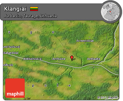 Satellite Map of Klangiai