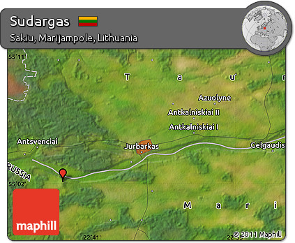 Satellite Map of Sudargas