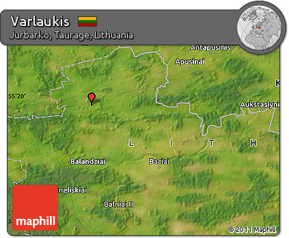 Satellite Map of Varlaukis
