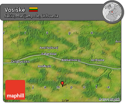 Satellite Map of Vosiškė