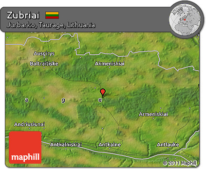 Satellite Map of Zubriai