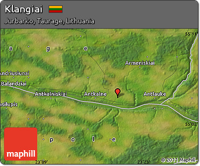 Satellite Map of Klangiai