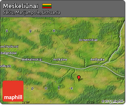 Satellite Map of Meškeliūnai