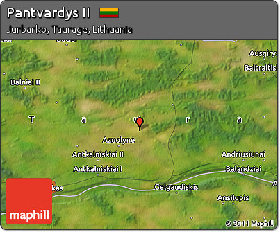 Satellite Map of Pantvardys II