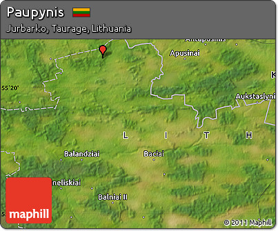 Satellite Map of Paupynis