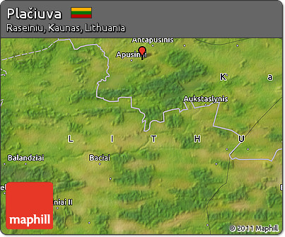 Satellite Map of Plačiuva