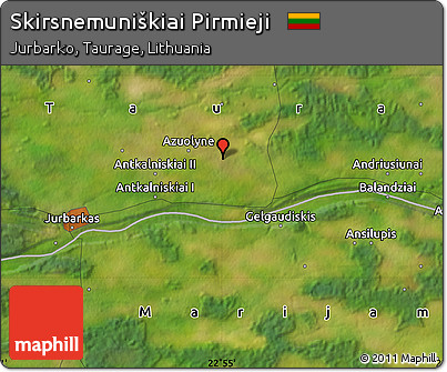 Satellite Map of Skirsnemuniškiai Pirmieji